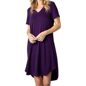 NEW V-Neck Dress Side Pockets PLUS size B0041